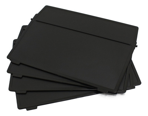 Divisória Para Fichário Rígida Modelo 5x8 20x12 Cm C/11 Cor Preto Liso