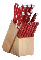 Comprar Set Cuchillos Cocina Chef Color Rojo