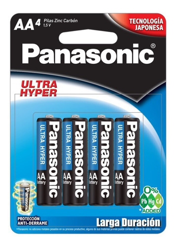 4pzs Panasonic Ultra Hyper Pilas Aa Um-3uhs/bp4