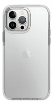 Comprar Carcasa Silicona Transparente Rígida Con Borde Blanco Para iPhone 14 Pro Max - Uniq  