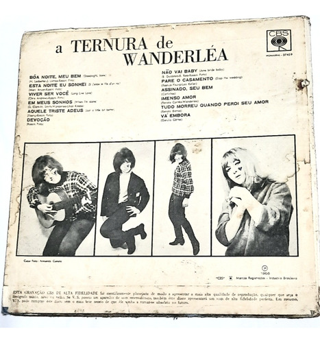 Lp Vinil Wanderlea A Ternura De Wanderlea 1966 (Usado)