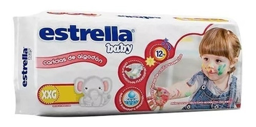 Estrella Baby Hiperpack Talle Xxg X 34 Pañales Mas De 14 Kg