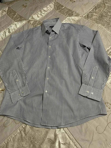 Club Room Camisa Casual Para Caballero Talla 16 Blanca-gris