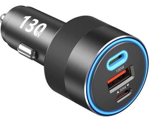 Nxpgkea 130w Cargador Usb C Para Coche, Cargador De Coche Ti