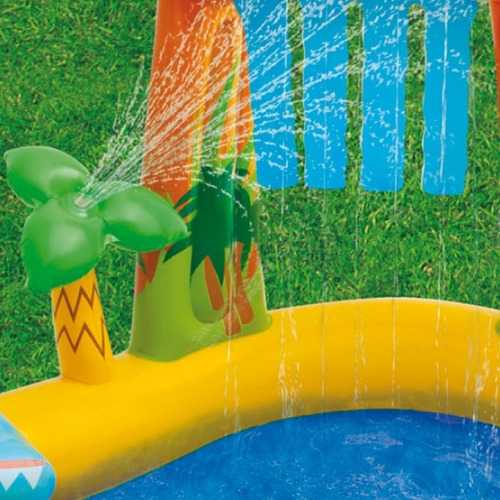 Imagen 4 de 5 de Centro De Juego Inflable Dinosaurio Intex 2.49mx1.91mx1.09