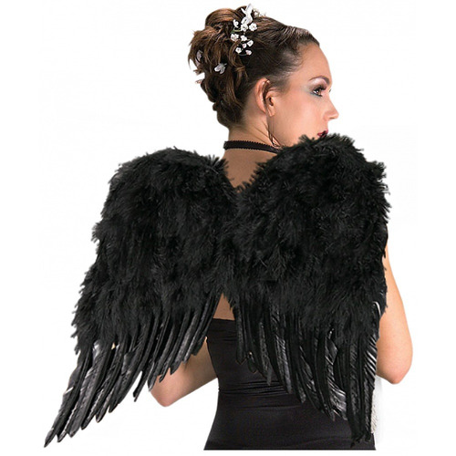 Alas Accesorio Para Disfraz Plumas Negro Para Adulto