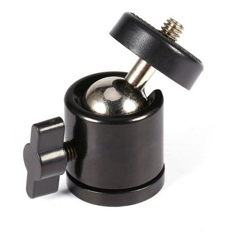 Cabeça P/ Tripé Mini Ball Head C/ Rosca 1/4 Suporte Luz Mic