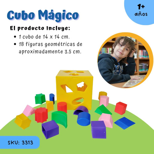 Cubo De Encaje Sensorial Montessori Con Figuras Geométricas