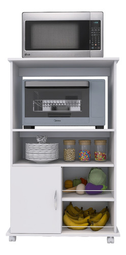 Fruteira Multiuso Com Suporte Pra Forno E Microondas Branco