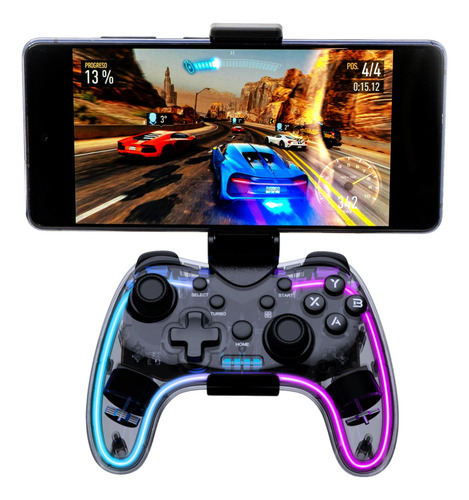 Gamepad Inalámbrico Bluetooth Multiplataformas Deluxe Rgb
