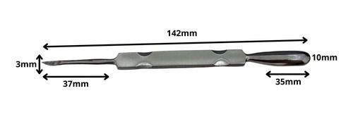 Espátula Doble Acero Inoxidable Ms-3015