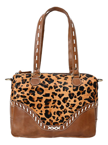 Merbaa Mujeres Cuero De Vaca Hairon Cuero Withtote Bag Bolso