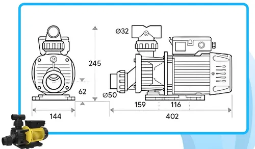 Bomba Para Hidromasaje Pampa 100 Elektrim 1 Hp