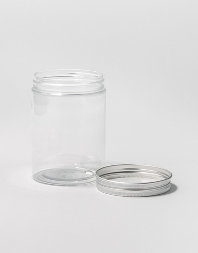 Pote Transparente Plateado (300ml)