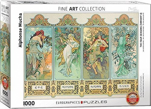 Eurographics Four Seasons De Alphonse Maria Mucha (1000 Piez