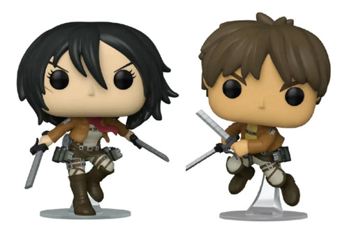 Eren Y Mikasa Pack Funko Pop / Attack On Titan / Original 