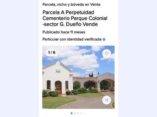 Parcela En Cementerio En Parque Colonial