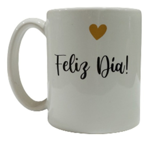 Taza Cerámica Jarro Diseño Feliz Dia 350cc Apto Microondas