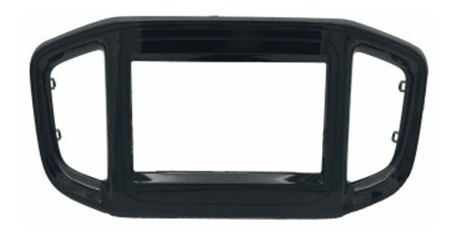 Imagem 2 de 2 de Moldura Multimida 2 Din Fiat Strada 2020 2021 Black Piano