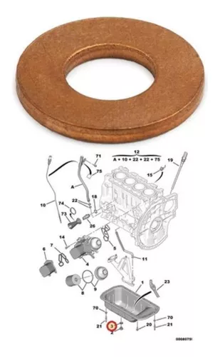 Tapón Y Golilla Carter Aceite Peugeot Citroen 1.6 Hdi 8v