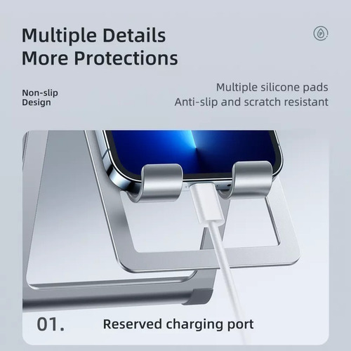 Suporte De Mesa Metal P/ Smartphones & Tablet Da Rock