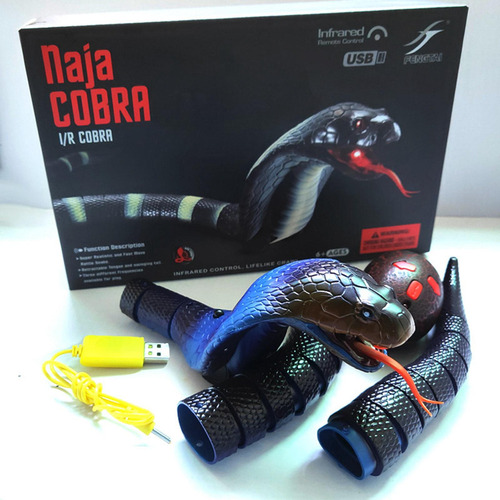 Serpiente Aterrador Juguete Realista Rc Serpiente Azul