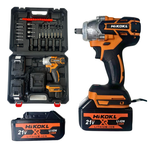 Parafusadeira Chave De Impacto 21v Com Maleta 2 Baterias