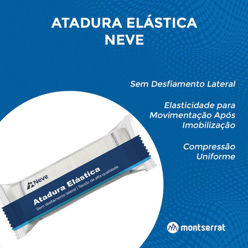 Atadura Elástica 12cm X 2,2m Neve Linha Safe 12 Unidades