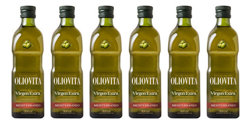Aceite De Oliva Oliovita Mediterraneo Vidrio 500ml Pack X6