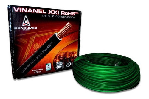 Cable De Cobre Cal 14 Awg Condumex Color Verde