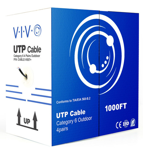 Cable Ethernet Lan Vivo 1000 Ft Cat6  Impermeable Entierro
