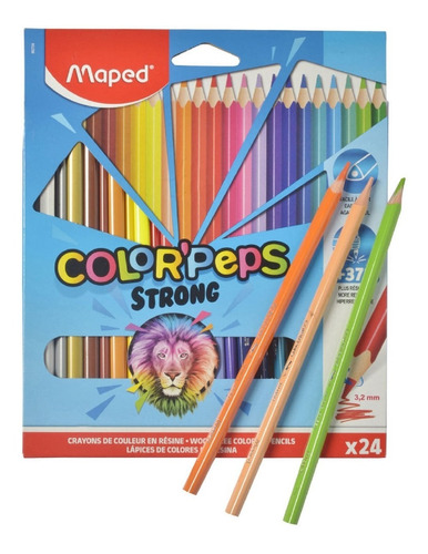 Lapices De Colores Color Peps Maped Strong X24 Unidades