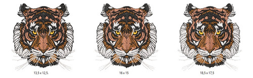 3 Matrices P/ Maquinas De Bordar Tigre (en 3 Medidas)