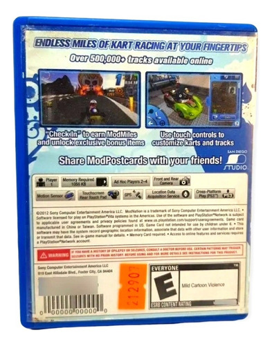 Juego Modnation Racers Roadtrip Psvita Físico Local (Usado)