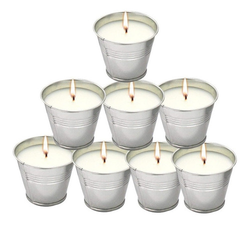 Juego De 8 Unidades/set Garden Citronela Velas Verano Home M