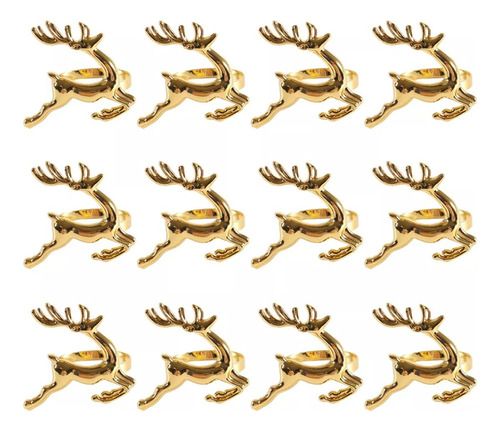 12 Uds. Anillos For Servilletas De Reno, Mesa De Cena Para