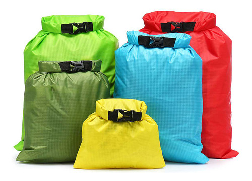 Set 5 Bolsas Impermeables Roll Top Para Deportes Acuáticos