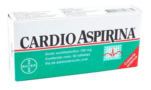 Cardioaspirina Ácido Acetilsalicilico 100 Mg Bayer Caja X 30