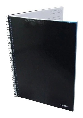 Caderno Universitário Espiral Neutro 96 Folhas Kit C/ 4 Unid