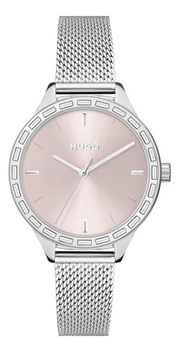 Hugo Flash - Reloj De Pulsera De Cuarzo De Acero Inoxidable