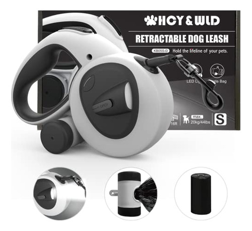 Upgrade 4-in-1 Retractable Dog Leash With Led Light & D...