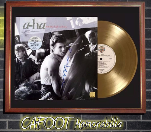 A-ha Hunting High And Low Tapa Firmada Lp Disco Oro