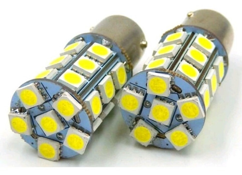 Lampara Stop Luz Led 1 Polo Blancas Y Amarillo No Canbus.uni