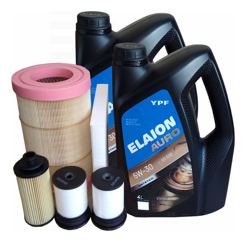 Kit 5 Filtros + 8 L Aceite Elaion F50 D2 Chevrolet S-10