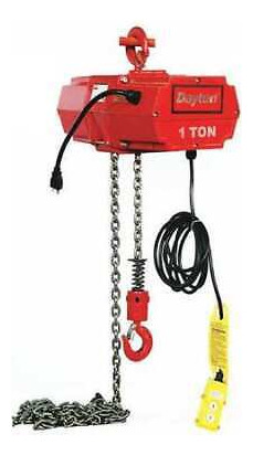 Dayton 2gxh4 Electric Chain Hoist, 2,000 Lb, 15 Ft, Hook Aad