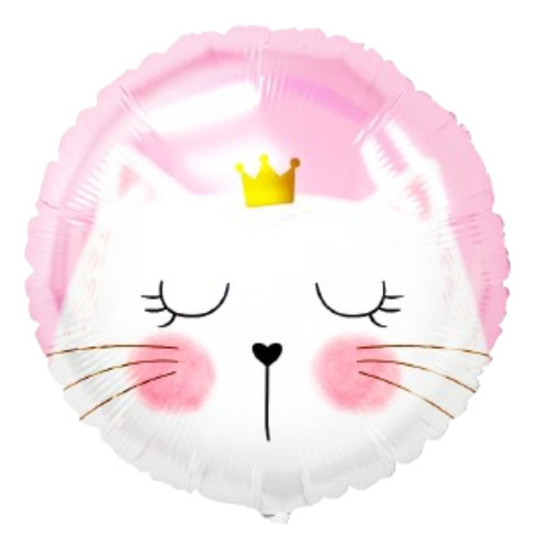 Globos Formas Metalizados Kitty Gatita Apto Helio Grande