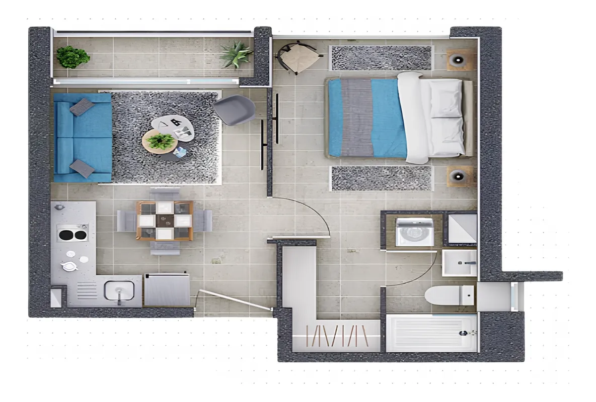 Imagen 5 de 20 de Arriendo Vive Ainavillo , Departamento Nuevo 1 Dormitorio