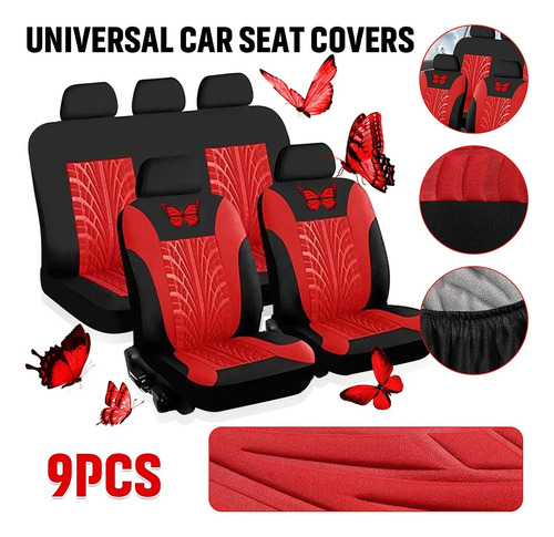 Fundas Para 5 Asientos De Automóvil Universal 9 Pzs