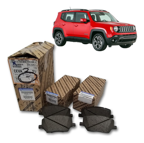 Imagem 2 de 6 de Jogo Pastilha Freio Dianteira Original Mopar Renegade 2019