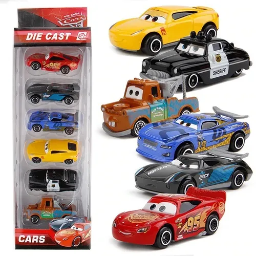 comprar Kit Carrinhos Die Cast Mc Queen Cars Carros 6 Pçs Miniatura 